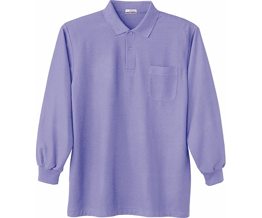 WHISEL（自重堂） 長袖ポロシャツ パープル L 24434 1枚（ご注文単位1枚）【直送品】