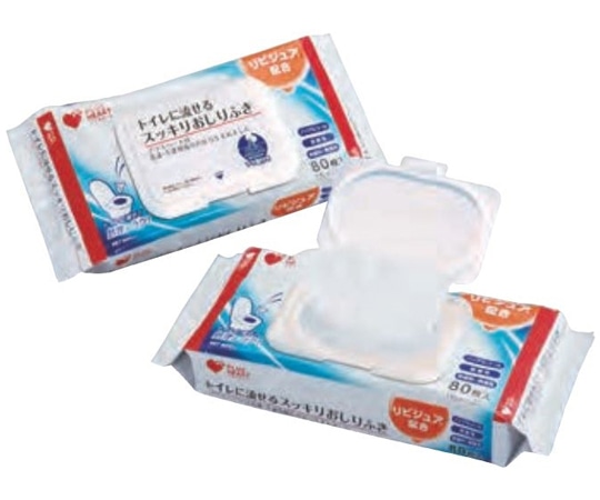 オオサキメディカル トイレに流せるスッキリおしりふき 80枚入  1個（ご注文単位1個）【直送品】