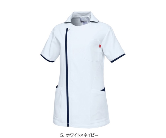 ルコックスポルティフ レディースジャケット 5 ホワイト×ネイビー 4L UQW1059 1枚(ご注文単位1枚)【直送品】