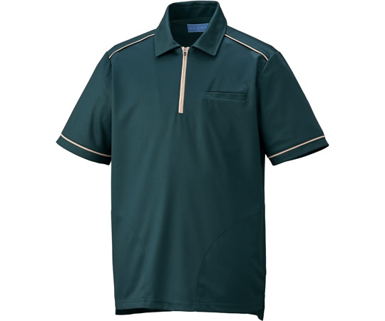 KAZEN ニットシャツ ダークグリーン S KZN235-22 1枚（ご注文単位1枚）【直送品】