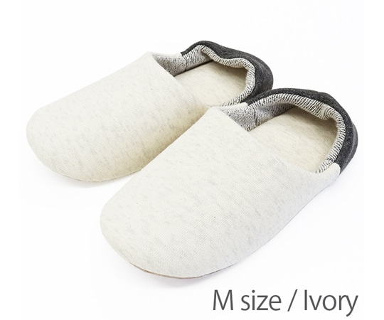 オクムラ クレンゼ 抗ウイルス バブーシュスリッパ アイボリー M 1足(ご注文単位1足)【直送品】