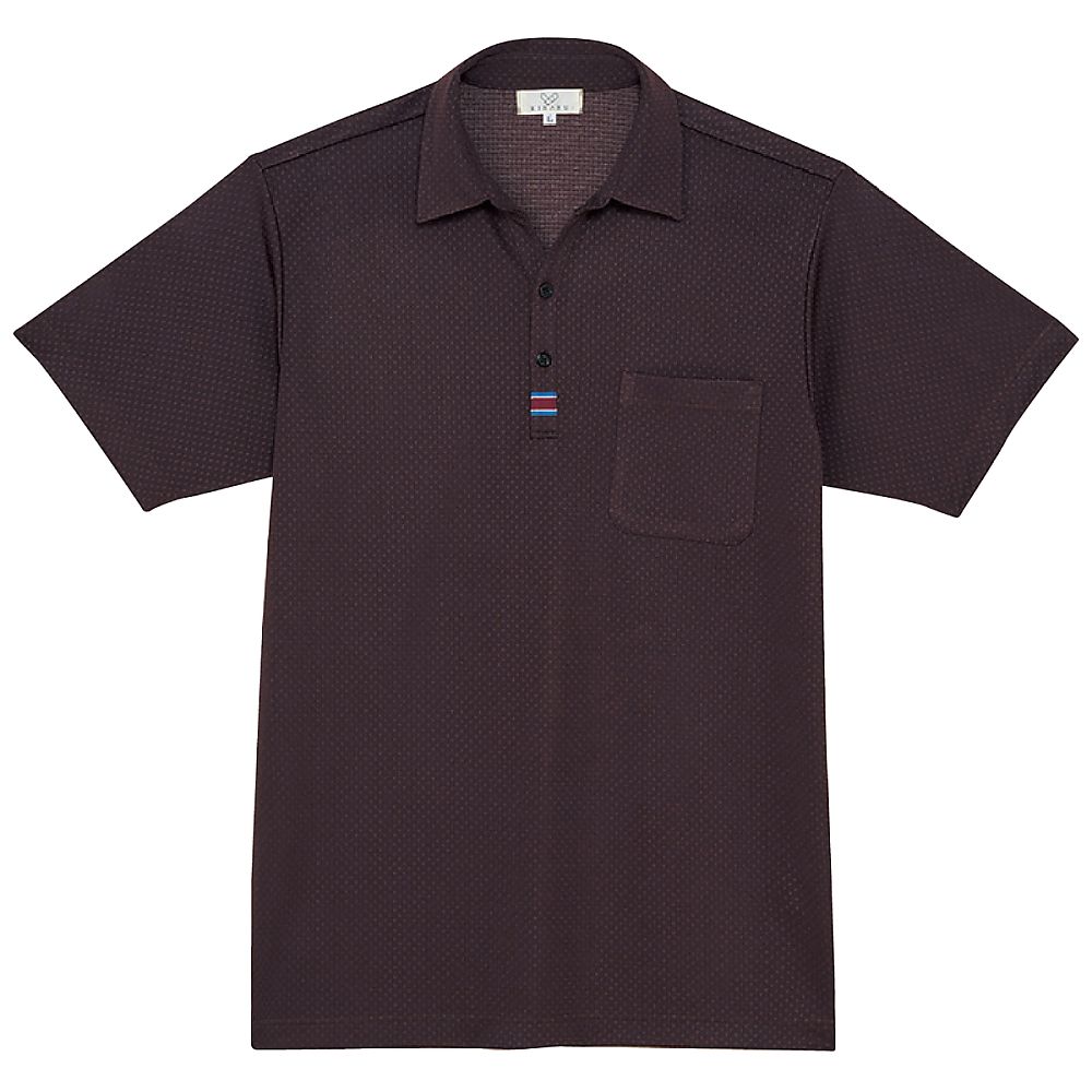 KIRAKU(トンボ) ニットシャツ ダークブラウン LL(身丈74cm) CR214-31 LL 1枚(ご注文単位1枚)【直送品】