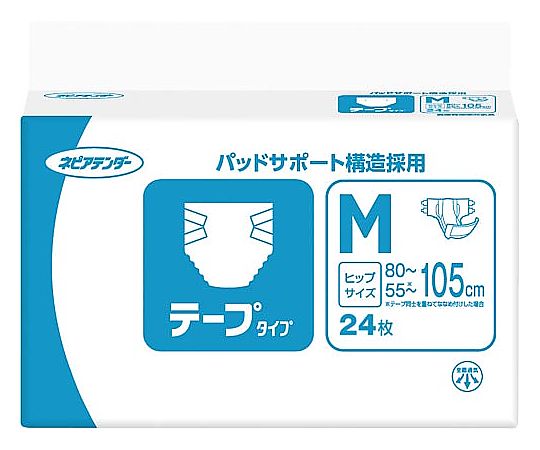王子ネピア ネピアテンダー テープタイプ M 24枚 50633891 1パック（ご注文単位1パック）【直送品】