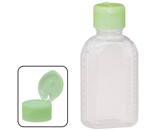 金鵄製作所 小判型投薬瓶100mL ワンタッチキャップ(ライトグリーン:竹) 200本入 23020-003 1箱(ご注文単位1箱)【直送品】