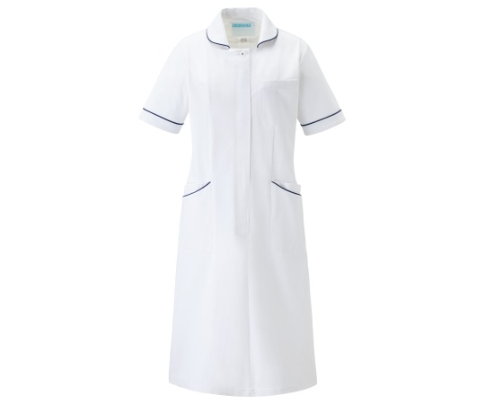 KAZEN ワンピース半袖 ネイビー L 020-28 L 1枚(ご注文単位1枚)【直送品】