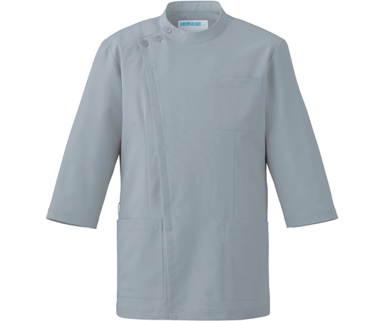 KAZEN ジャケット七分袖男女兼用 グレー 4L 763-46 1枚(ご注文単位1枚)【直送品】