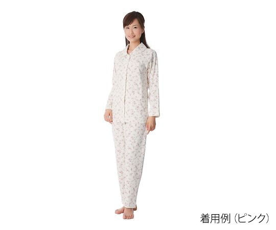 神戸生絲 楽らくパジャマ柄タイプ（スムース） 婦人用 ブルー M No905Mブルー 1着（ご注文単位1着）【直送品】