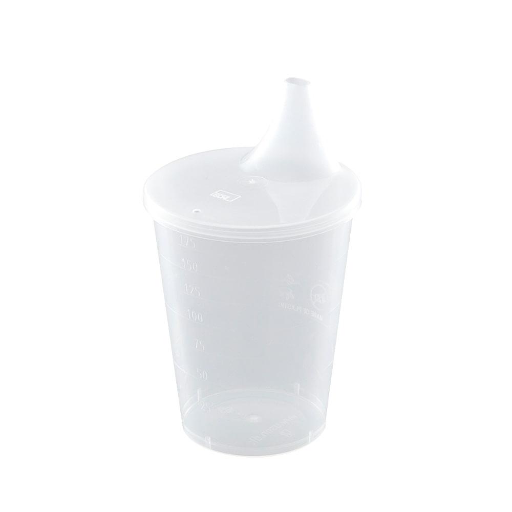 USON PLAST A/S 目盛コップ 蓋+ストロー口付き 50セット入 408 412 1袋(ご注文単位1袋)【直送品】