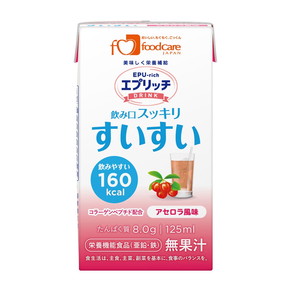 フードケア エプリッチドリンクすいすい アセロラ風味 1箱（24本入） 1箱※軽 (ご注文単位1箱）【直送品】