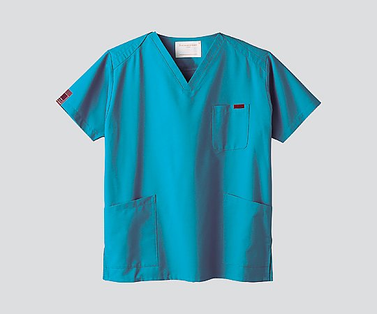PANTONE(フォーク) スクラブ (男女兼用/右肩ホック式) ターコイズ/3L 7000SC 3L 1枚(ご注文単位1枚)【直送品】