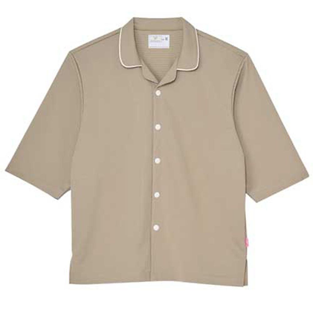 KIRAKU（トンボ） 前開きシャツ ベージュ LL（身丈72cm） CV203-28 LL 1枚（ご注文単位1枚）【直送品】