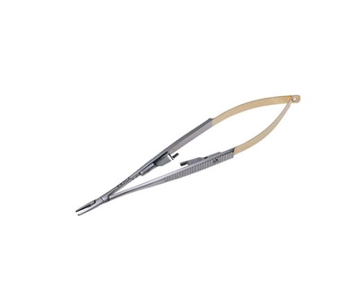 日本フリッツメディコ T/Cマイクロ・カストロ持針器 14cm フラットチップ付 C004-014A 1個（ご注文単位1個）【直送品】