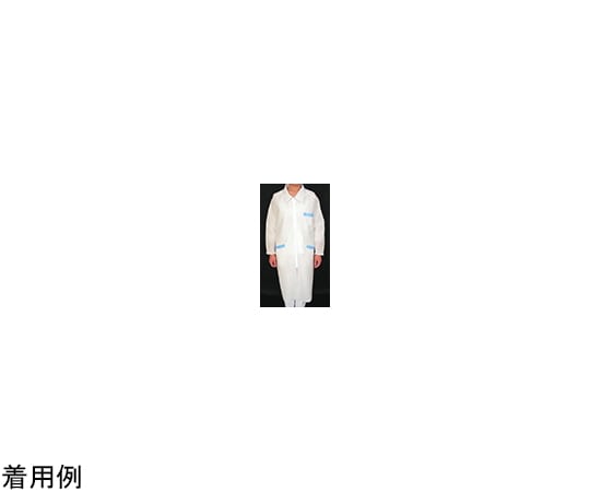 日本マイクロ 不織布白衣(ポケット付き)M 50枚入 9010 1箱(ご注文単位1箱)【直送品】