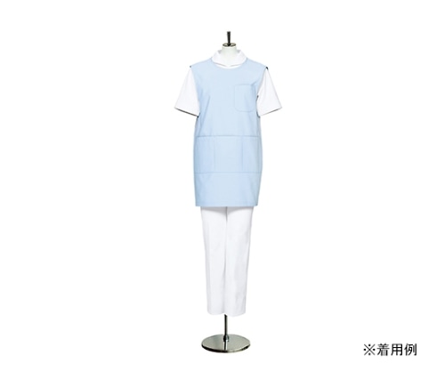 住商モンブラン 予防衣 ノースリーブ サックス 74-225 フリー 1枚(ご注文単位1枚)【直送品】