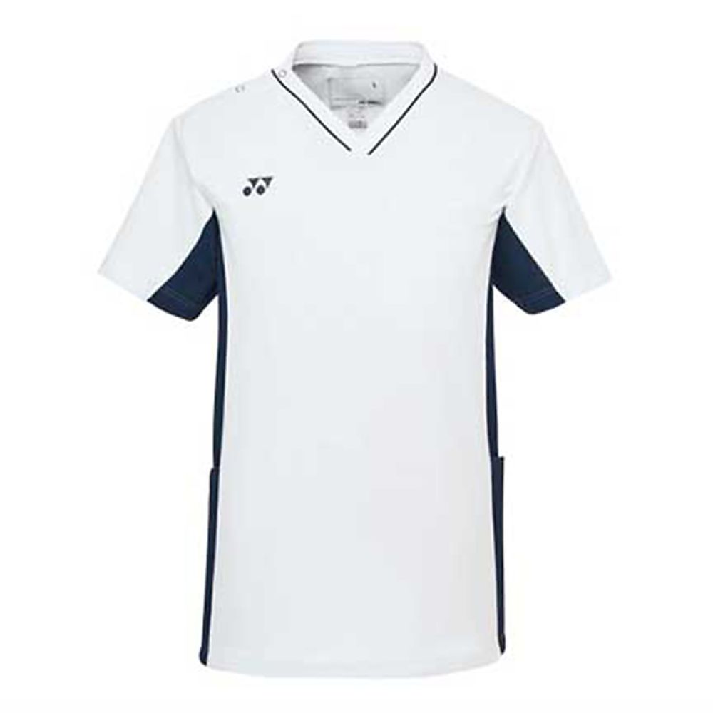 YONEX(トンボ) スクラブ ホワイト LL(身丈74cm) CY800-01 LL 1枚(ご注文単位1枚)【直送品】
