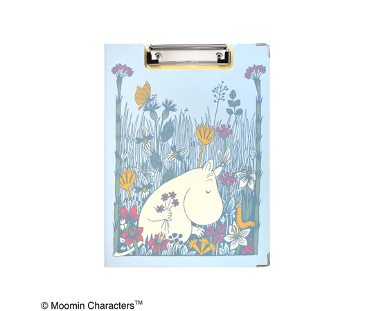 セントレディス ムーミン クリップボード+(ホワイトボード付き) Flower Picking ブルー ST-ZM0157 1枚(ご注文単位1枚)【直送品】