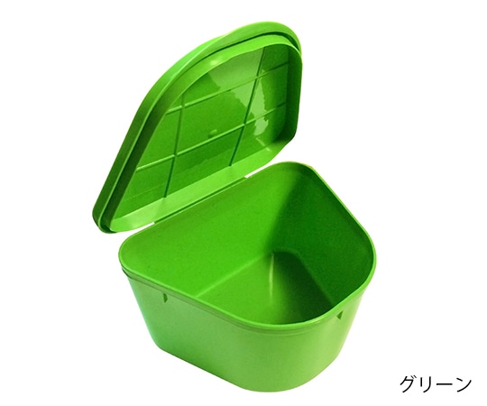 アズワン 入れ歯ケース （書き込みスペース付き） グリーン 200個 H980-92 1箱（ご注文単位1箱）【直送品】