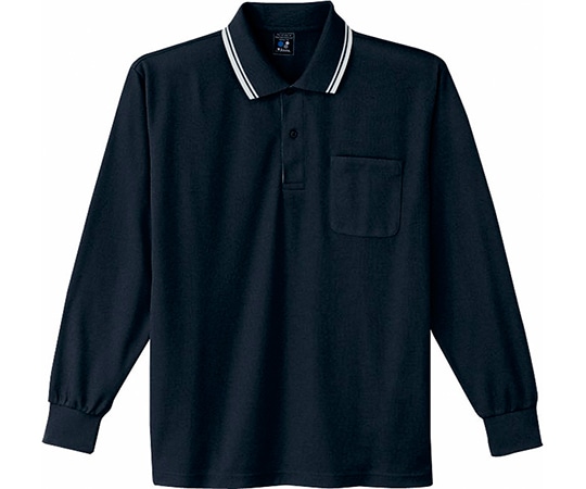 WHISEL（自重堂） 長袖ポロシャツ ブラック SS 85264 1枚（ご注文単位1枚）【直送品】
