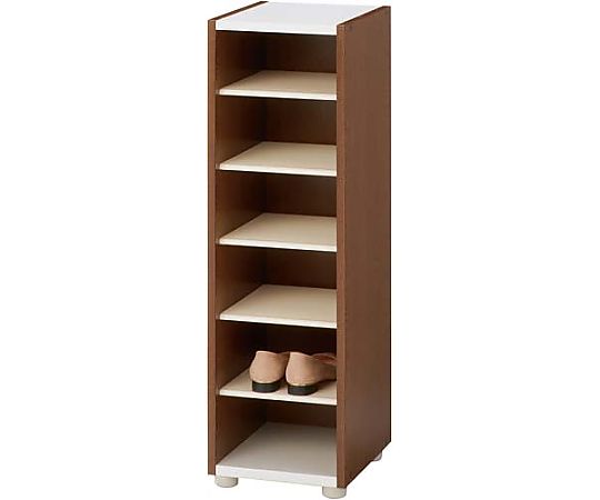 バリュテック・インターナショナル PLシューズラック ロータイプ 6足用 ブラウン PLD-56P 1台（ご注文単位1台）【直送品】