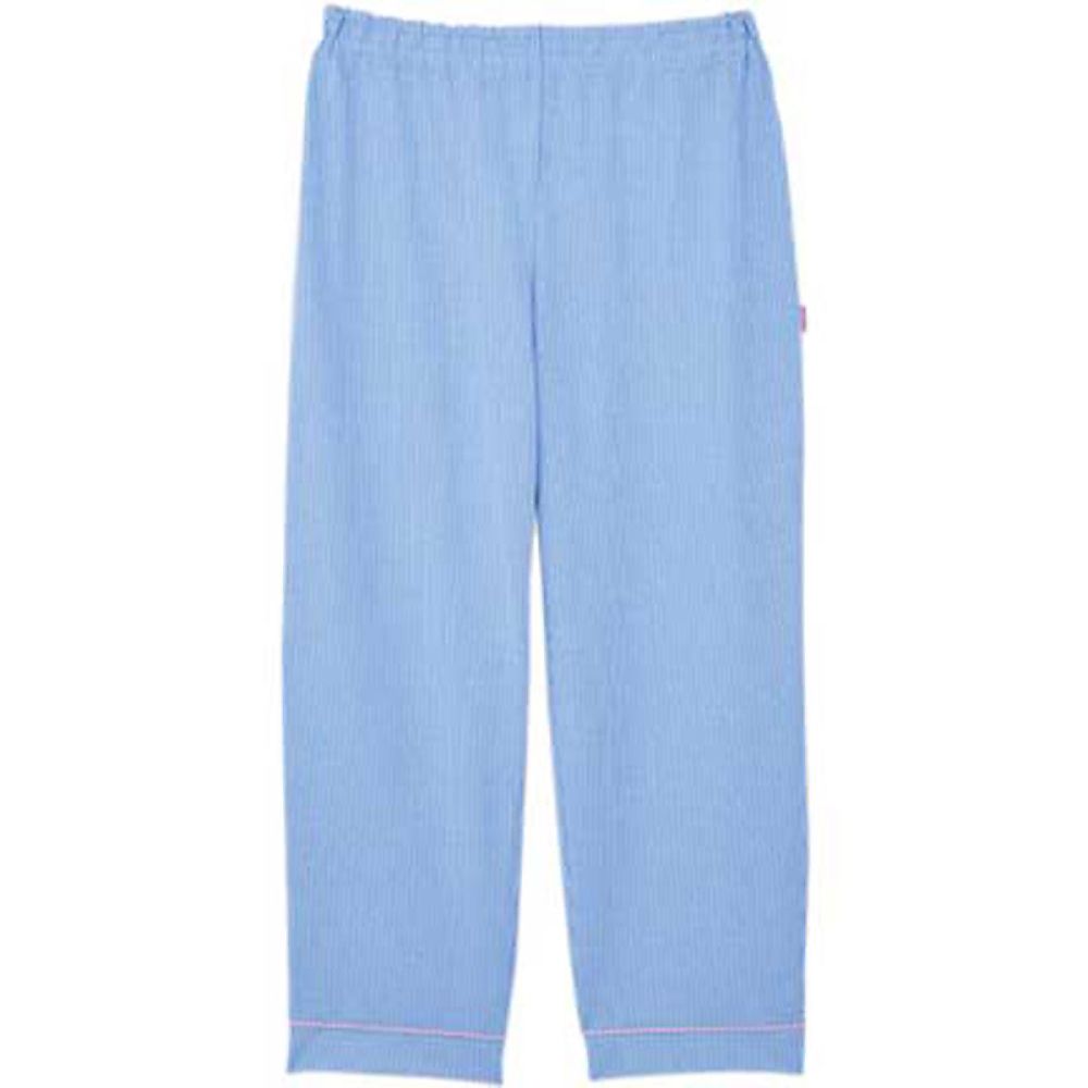 KIRAKU（トンボ） ニット患者衣 ストレートパンツ ブルー L 1ケース（10枚入） CV051-75 L 1ケース（ご注文単位1ケース）【直送品】