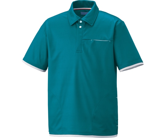 KAZEN ニットシャツ ディープグリーン LL KZN234-26L 1枚（ご注文単位1枚）【直送品】