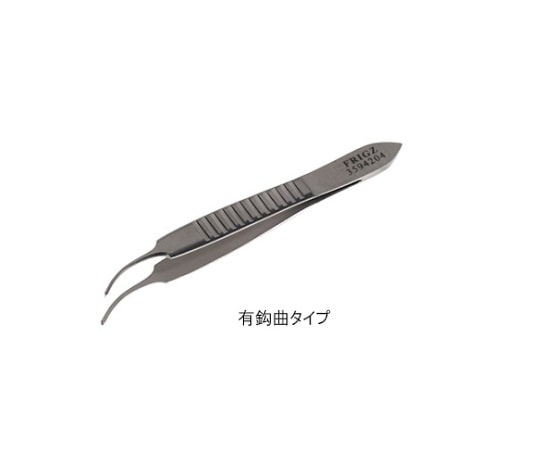 日本フリッツメディコ グレフェ デリケートピンセット 7cm 0.5mm 有鈎 曲 A359-4204 1本(ご注文単位1本)【直送品】