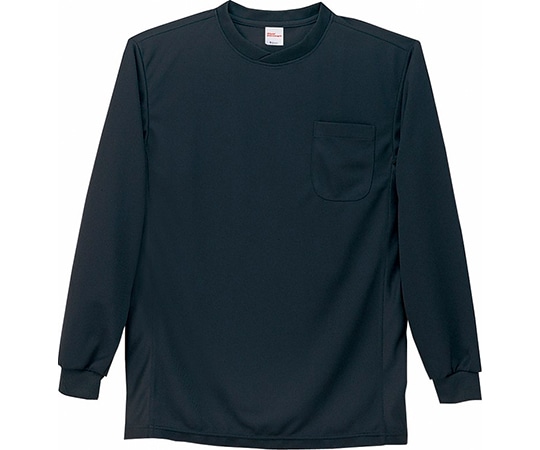 WHISEL（自重堂） 長袖Tシャツ ブラック L 47674 1枚（ご注文単位1枚）【直送品】