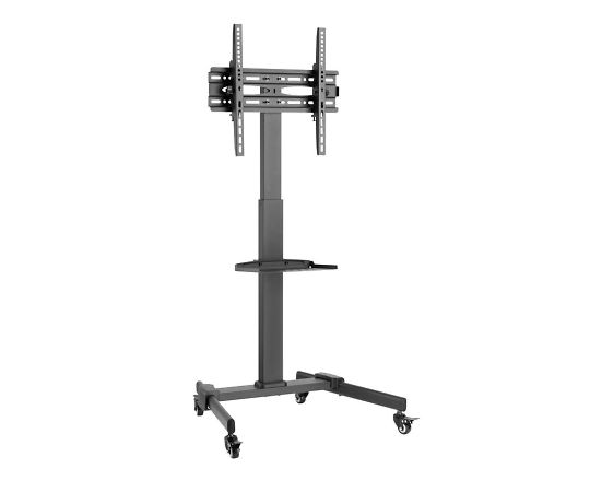 武田コーポレーション 壁寄せ キャスター付きTVスタンド 67.7×54×154cm N1-KTVS67BK 1個(ご注文単位1個)【直送品】
