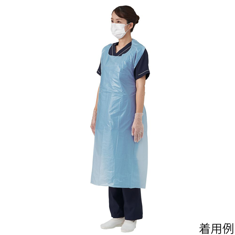 竹虎 竹虎ビニールエプロンP ブルー 50枚入×20箱 076356 1ケース(ご注文単位1ケース)【直送品】