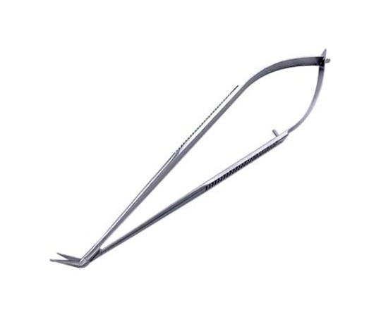 日本フリッツメディコ マイクロ剪刀 玉付 18cm 60度 B036-0107 1本(ご注文単位1本)【直送品】