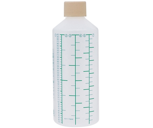 金鵄製作所 K投薬瓶 400mL セーフティキャップ 緑色目盛 50本入 24250-086 1箱(ご注文単位1箱)【直送品】