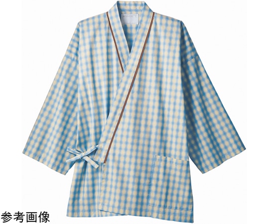 住商モンブラン 患者衣 兼用 8分袖 サックス/ベージュ S 59-421 S 1枚（ご注文単位1枚）【直送品】