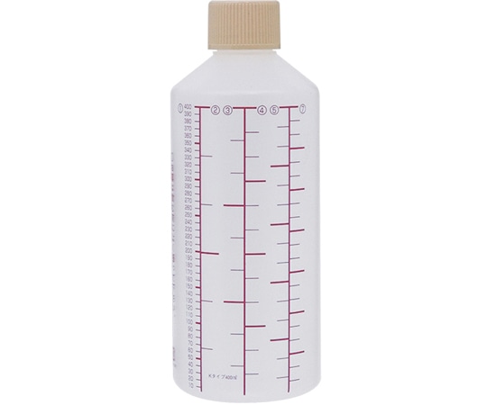 金鵄製作所 K投薬瓶 400mL セーフティキャップ 赤色目盛 50本入 24250-087 1箱(ご注文単位1箱)【直送品】