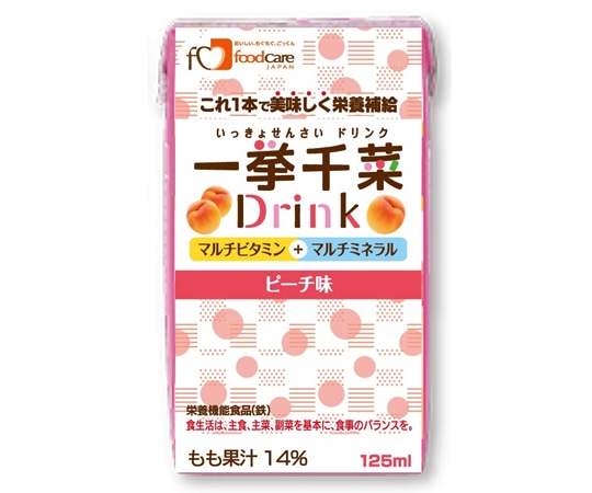 フードケア 一挙千菜 ピーチ味 125mL 36本入 1箱※軽 (ご注文単位1箱）【直送品】