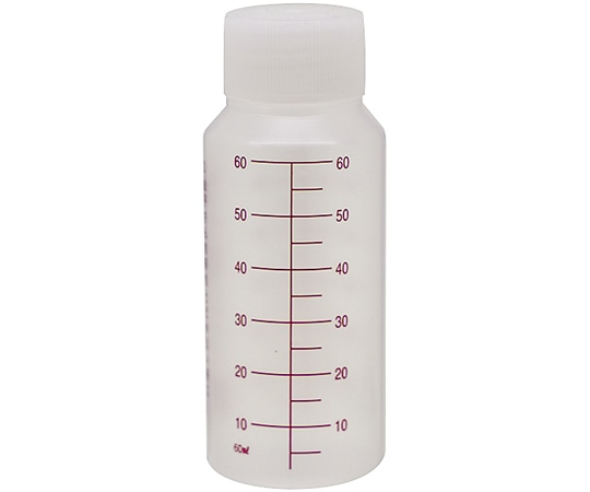 金鵄製作所 NK外用瓶 60mL ノーマルキャップ(ホワイト:白) 赤色目盛 1箱(200本入) B0470-000WH 1箱(ご注文単位1箱)【直送品】