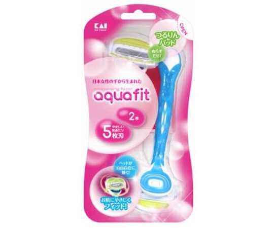 貝印カミソリ AQUAFIT 2本入 女性用 シェーバー（カミソリ）  1個（ご注文単位1個）【直送品】