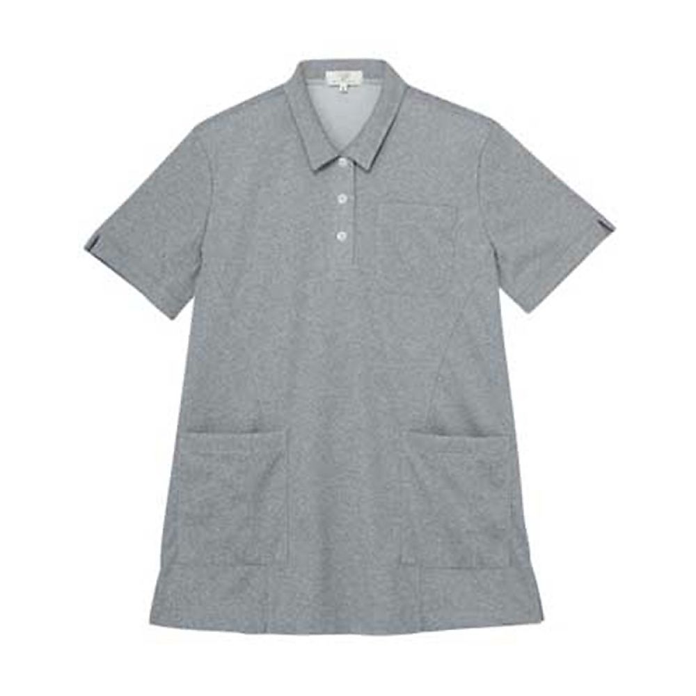 KIRAKU（トンボ） レディスチュニック ミディアムグレーモク L（身丈74.5cm） CR211-05 L 1枚（ご注文単位1枚）【直送品】