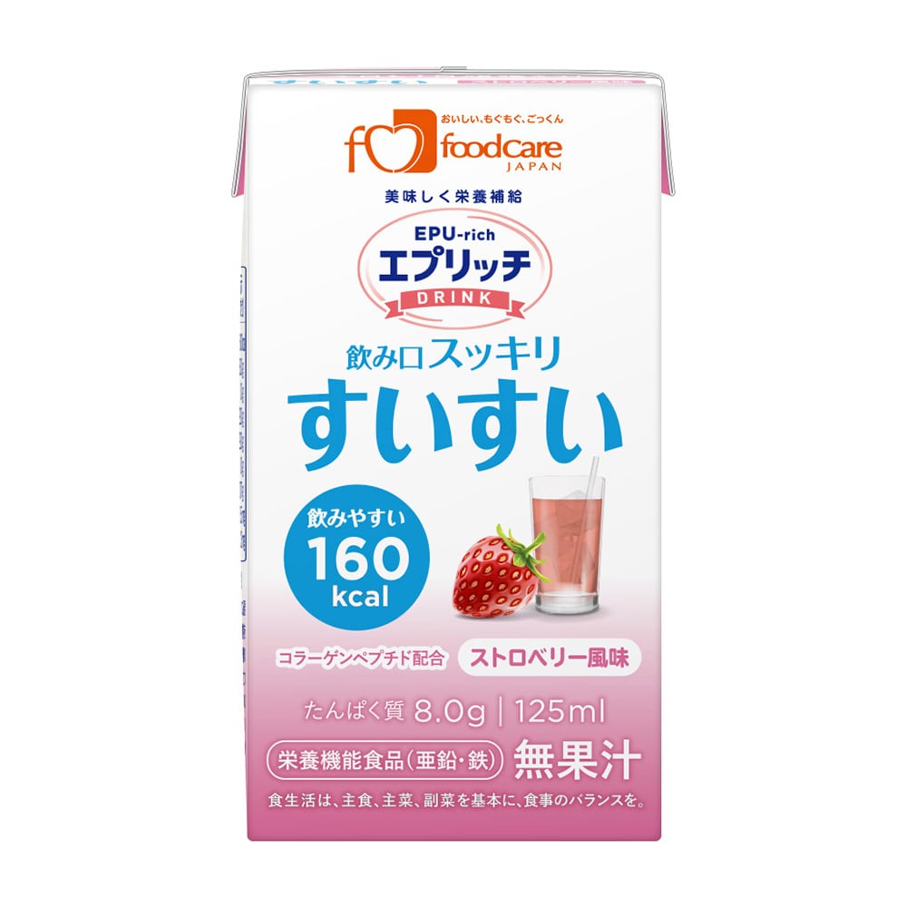 フードケア エプリッチドリンクすいすい ストロベリー風味 1箱（24本入） 1箱※軽 (ご注文単位1箱）【直送品】