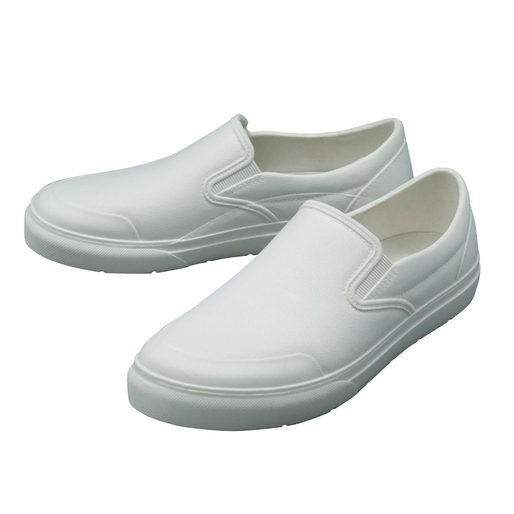 ケイワーク PVCスリッポンシューズ ホワイト L MS-5-WH-L 1足（ご注文単位1足）【直送品】