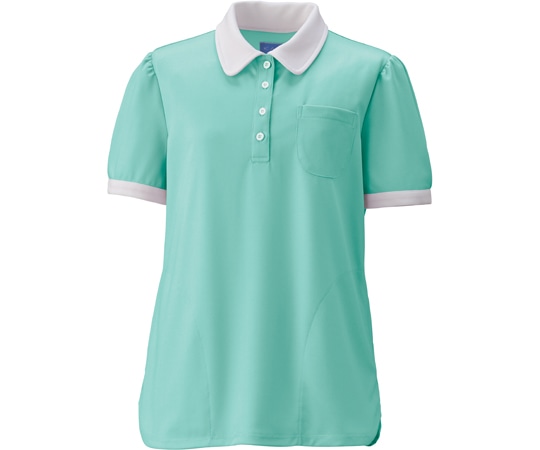 KAZEN レディスニットシャツ ミントグリーン L KZN239-2 1枚（ご注文単位1枚）【直送品】