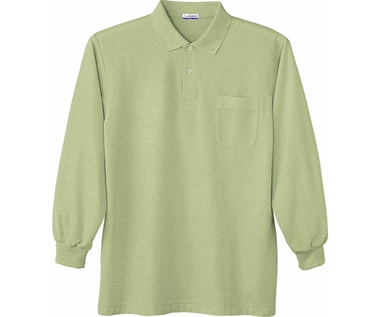 WHISEL（自重堂） 長袖ポロシャツ アース グリーン L 24434 1枚（ご注文単位1枚）【直送品】