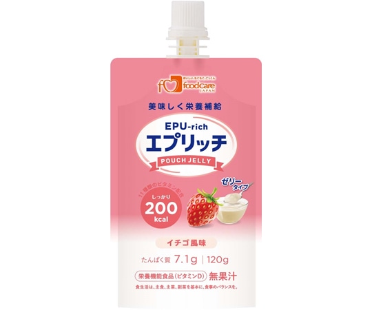 フードケア エプリッチパウチゼリー イチゴ風味 120g×36袋入 1箱※軽 (ご注文単位1箱）【直送品】