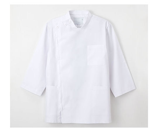 ナガイレーベン 男子横掛8分袖 ホワイト LL KES5165 1枚（ご注文単位1枚）【直送品】