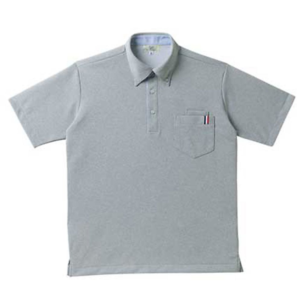 KIRAKU(トンボ) ニットシャツ グレーモク 4L(身丈80cm) CR145-03 4L 1枚(ご注文単位1枚)【直送品】