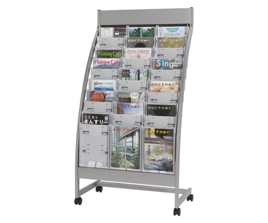 ナカキン パンフレットスタンド 3列10段 ホワイト PSR-C310-W 1台(ご注文単位1台)【直送品】