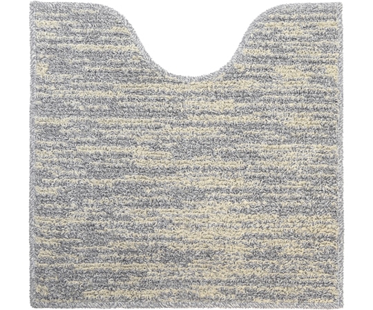 三愛繊維 ストローク コットン×リネン トイレマット チャコール 60×60cm  1個（ご注文単位1個）【直送品】