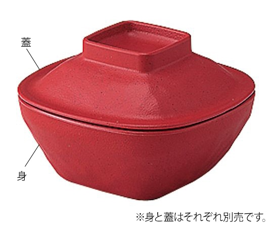 信濃化学工業 業務用樹脂食器 凛 角型小鉢 蓋 赤茶 5017-AC 1個（ご注文単位1個）【直送品】