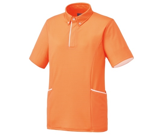 KAZEN ニットシャツ オレンジ L KZN231-14 L 1枚（ご注文単位1枚）【直送品】
