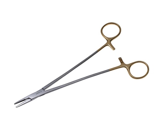 日本フリッツメディコ T/Cドベイキー持針器 18cm 0.4チップ付 C010-018X 1個（ご注文単位1個）【直送品】
