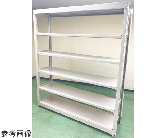 明興関包スチール 中量ボルトレスラック 増連 H2400×W1800×D1170mm 天地6段増連 MN30-8612-6R 1組（ご注文単位1組）【直送品】